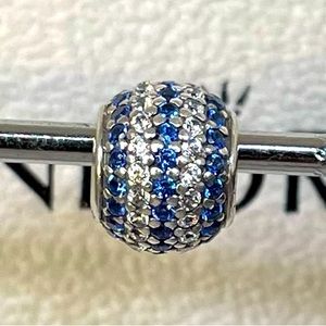 Pandora Sterling Silver 926 Blue Nautical Pave CZ Charm